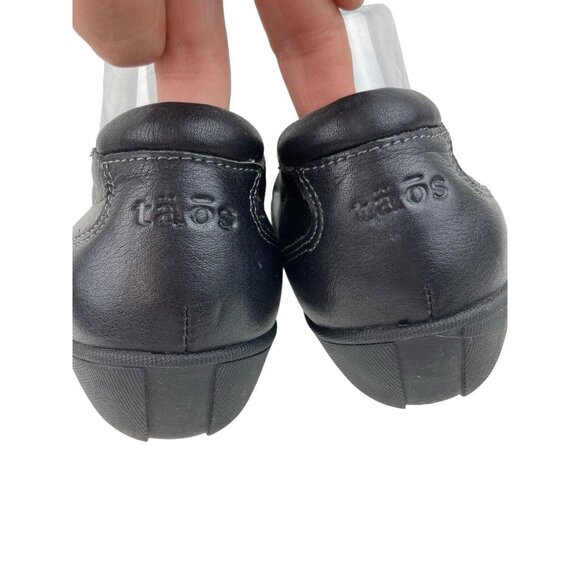 Taos Uppity 13718 Shoe Womens Size 9 Black Leather Comfort Slip On Loafer Buckle - Picture 6 of 14